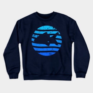 Fish Negative Space Grungy Crewneck Sweatshirt